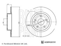 2 X Bremsscheibe Blue Print ADBP430191 FüR Toyota