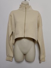 PrettyLittleThing Cream Cropped Jacket Size Small Brand New With Tags