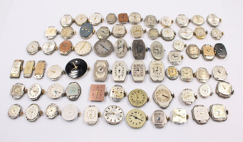 x70 Vintage Watch Movements – Mixed Brands  Art Deco Art nouveau & others