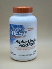 Doctor s Best Best Alpha-Lipoic Acid 600 mg 180 Veggie Caps Vegetarian