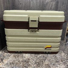 Plano 758 Tackle Box Large 4-Drawer Fishing Storage Organizer Tan Brown