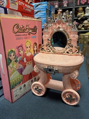 Prinzessin Glamour Spiegel Schminktisch Kinder Mädchen Rollenspiel Set Spielzeug Geschenk