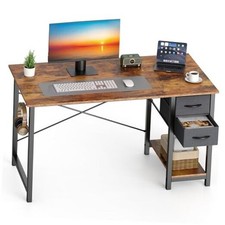 40 Inch Computer Desk with Drawers for Home Office, Writing Desk with X