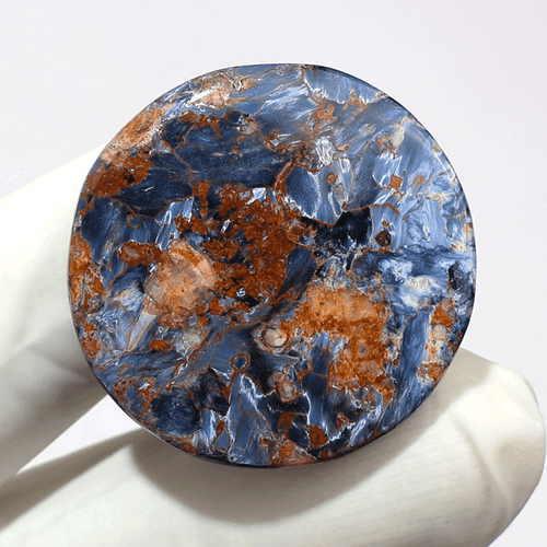 Paquete de cabujón Blue Storm Pietersite ~ 4 piezas piedras preciosas Chatoyant de alta calidad 30-33 mm - Imagen 5 de 12