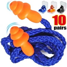 Corded Ear Plugs Soft Silicone Reusable Earplugs Noise Cancelling Safe Hearing