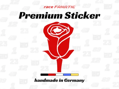 Rose stilisiert Aufkleber Grafik Blume Sticker - Bild 1 von 4