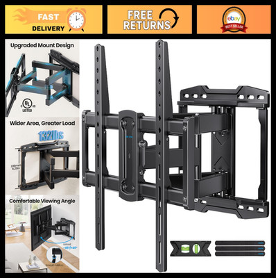 Full Motion TV Wall Mount Bracket for 37-90 inch TVs, Swivel Tilt, Max VESA 600x