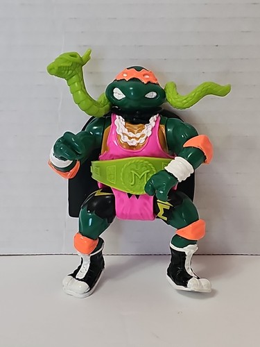 Vtg 1991 TMNT Shell Slammin' Mike 100% COMPLETE - WORKS! MINT PAINT! CombineShip