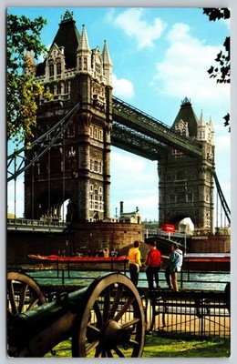 Vintage John Hinde Tower Bridge London Postcard Kodak Ektachrome Original D254