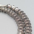 18" 8mm Sterling Navajo Bench Fluted Saucer Southwest Necklace — photo 10