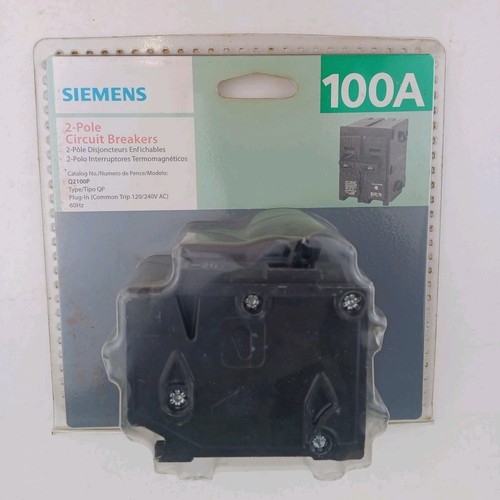Siemens 100A 2-Pole Circuit Breakers Q2100P Plug-in 60Hz NEW - Picture 1 of 6