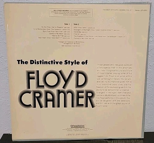 The Best Of Floyd Cramer Volume 2 Vinyl, LP 1968 RCA Victor Stereo - Picture 2 of 6