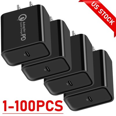 Type C 20W Fast Charger Cube Block For iPhone 17 Series Phone Power Adapter Lot