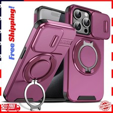 For iPhone 18 Pro Max 17 16 15 14 13 Rugged Magnetic Case W/Ring Camera Cover