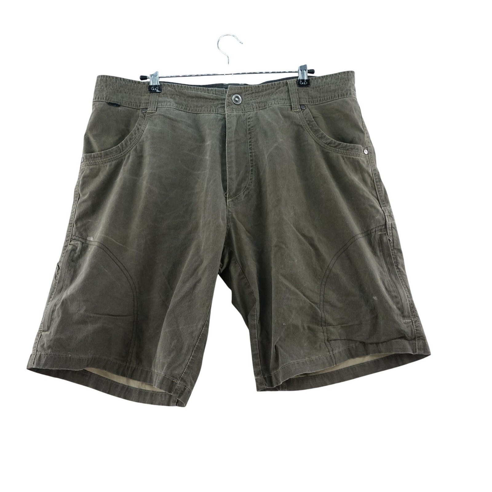 Kuhl Mens Size 38 Olive Green Hiking Cargo Shorts Outdoor Casual Utility Pocket