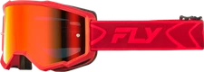 FLY Racing Zone Goggle Red/Crimson with Red Mirror/Smoke Lens