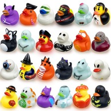 Anditoy 24 Pack Halloween Rubber Ducks Bath Toys for Kids  Toddlers Party Favor