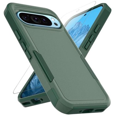 for Google Pixel 9 / Pixel 9 Pro Case: Dual Layer Protective Heavy Duty Cover