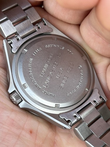 Vintage HAMILTON Khaki Military Quartz - anni 90 perfetto NOS COME NUOVO!! - Imagen 9 de 10