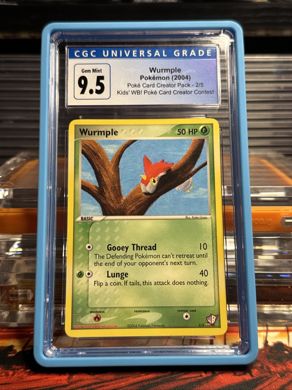 2004 POKEMON KIDS' WB! POKE CARD CREATOR #2 WURMPLE CGC 9.5 GEM MINT