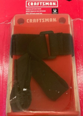 #ad Craftsman Magnetic Container Holder Red Plastic with Black Strap CMMT99408 $8.50
