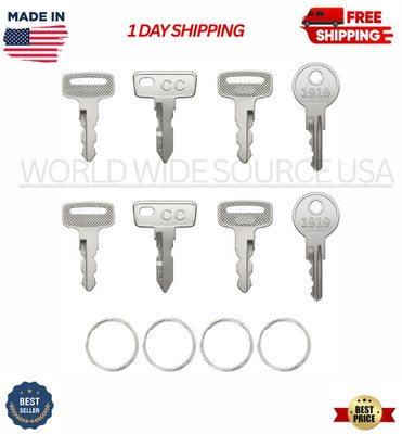 Universal Golf Cart Key Set   8 Replacement Keys for EZGO, Club Car, Yamaha+ 4 K