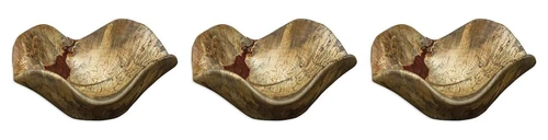 Uttermost Tamarine Wood Wall Art S/3 - Picture 1 of 6