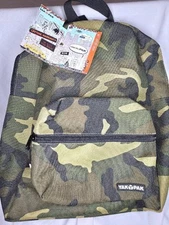 NWT YAK PAK CAMOUFLAGE CAMO BACKPACK YAK PACK~GREAT TRAVEL BAG~THICK CANVAS