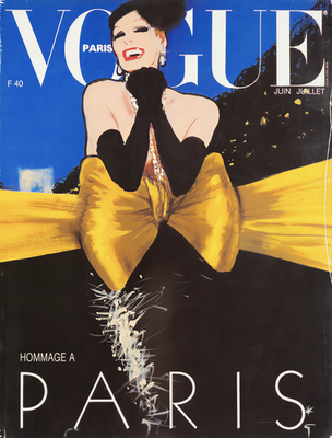 VOGUEポスター Vogue Paris Poster (1980s) - 16x24” 🎨 Fashion Icon Chic - Premium