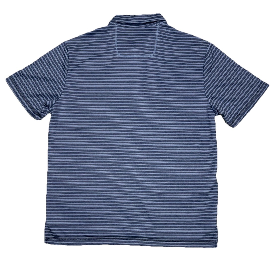 Tommy Bahama Polo Shirt Men’s Sz M Blue Stripped Island Zone UFP 30 View 2