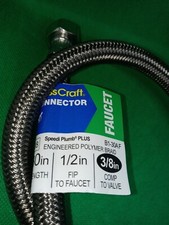 3/8 in. Compression x 1/2 in. FIP x 30 in. Braided Polymer Faucet Connector