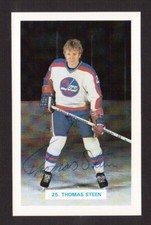 Thomas Steen Winnipeg Jets Vintage Signed Autographed Hockey Postcard