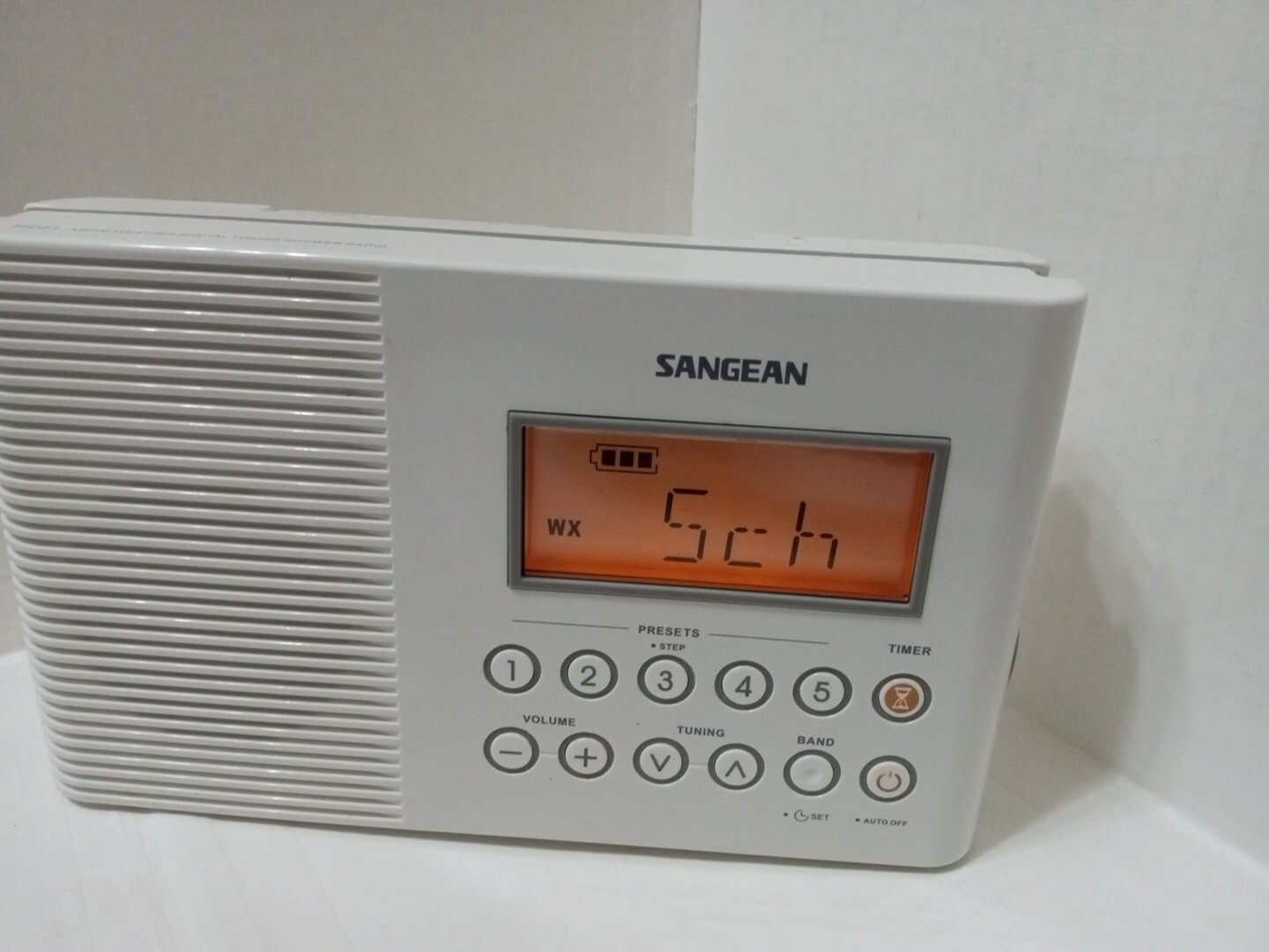 Sangean H201 Portable AM/FM/Weather Alert Digital Tuning Shower Radio