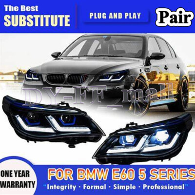 2x Für BWM 5 Serie E60 E61 2003-2010 LED DRL Scheinwerfer Doppellinse Projektor