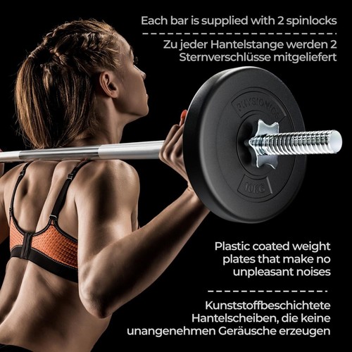 Physionics® Zestaw sztang z ciężarkami Sztanga Obciążniki - Zdjęcie 50 z 72