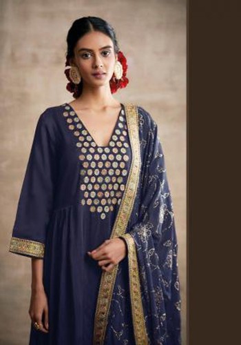 Pakistani Bollywood Wedding Salwar Kameez Designer Indian Women Palazzo Dress - Picture 2 of 3