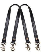Purse Straps Replacement Full Grain Leather - Premium Straps with Brass Clips