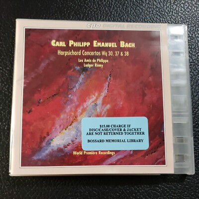 Harpsichord Concertos-CD-Carl PE Bach-Ludger Remy-ex library