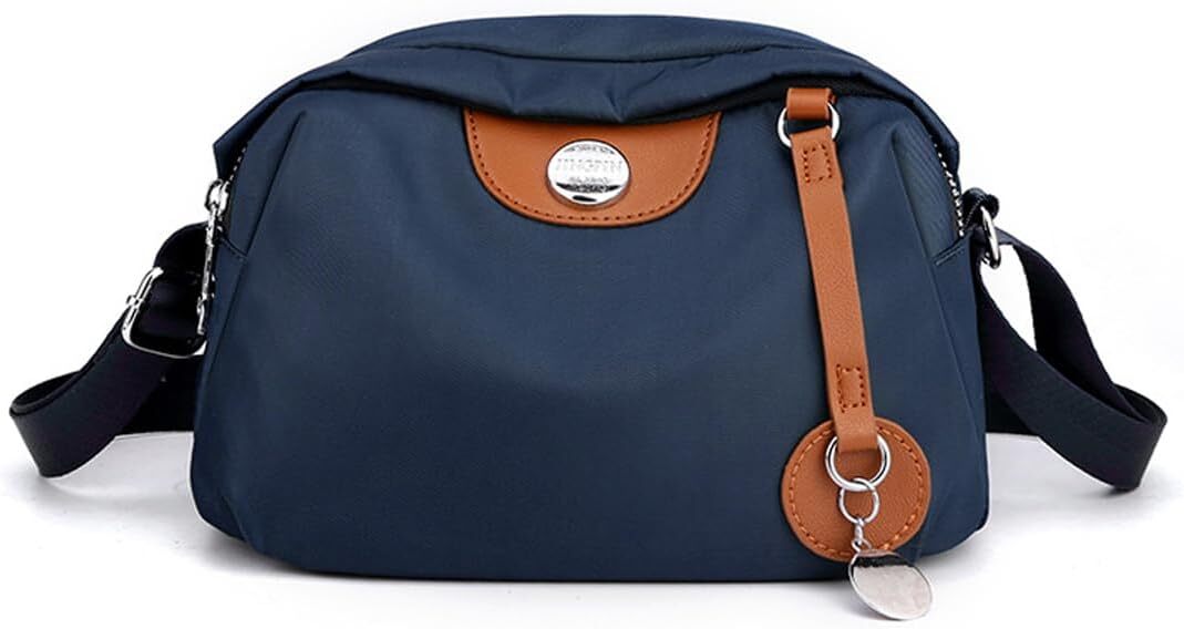 Crossbody Bags for Women Trendy, Nylon Cross Body Bag Purses Dark Blue-image