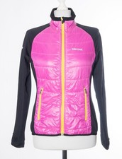 Marmot Women's S Fleece Puffer Jacket Pullover Softshell Polartec Black Purple