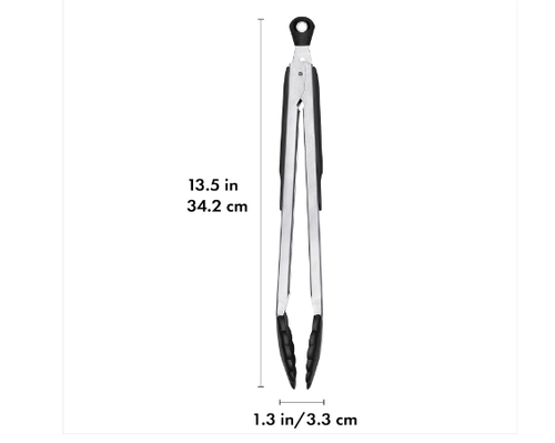 Pinzas de cocina de 12" cabezales de nailon para cocinar porción transferencia segura de alimentos antideslizantes - Imagen 8 de 8