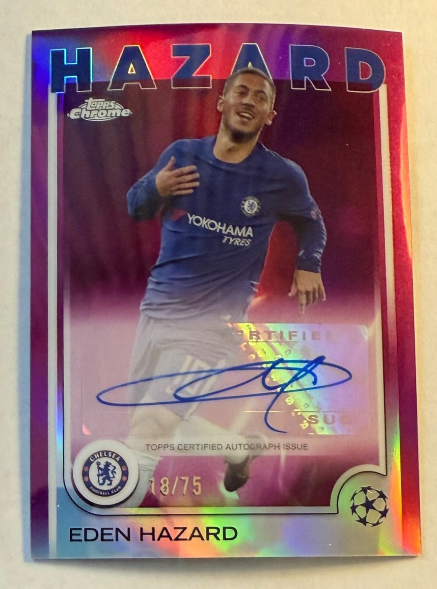 2024-25 Topps Chrome UEFA Club Eden Hazard Magenta Refractor