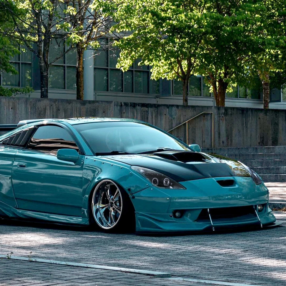 00-05 Toyota Celica GT ST  Base TRD Smoked Projector Headlights LED Halos DOTs - Image 4 of 4