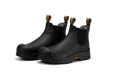 ROCKROOSTER Wide 6'' CSA Men Work Boots Metal Free Vibram Outsole, Arch Support