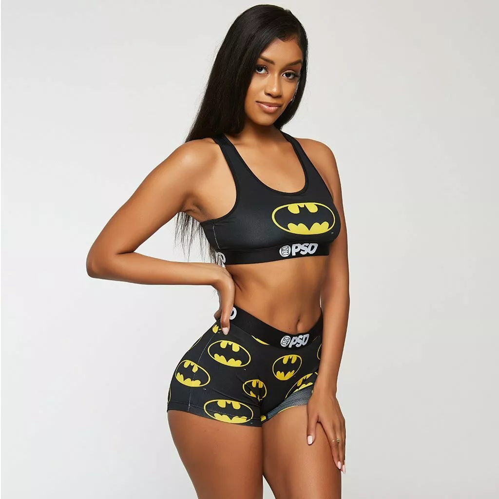 PSD Womens BATMAN sports bra & boy short Poly/Spandex active gym