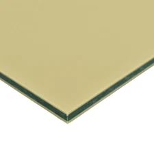 BuyPlastic ColorCore Plastic Sheet  3/4" x 24" x 24" Tan-Green-Tan