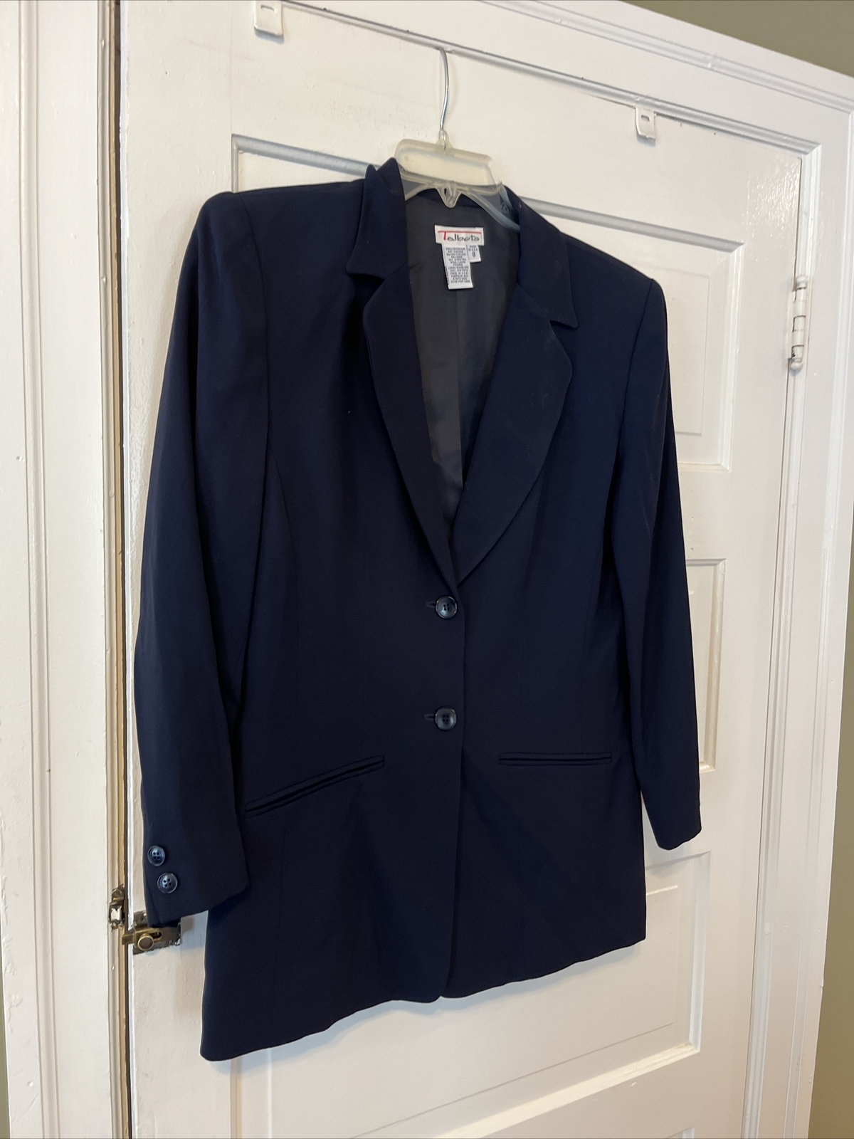 Talbots Navy Two Button Pocket Blazer Jacket Sz 8… - image 1