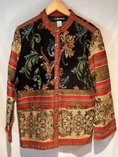 Sag Harbor Women s Tapestry Brocade Ornate Jacket Multicolor Size 10