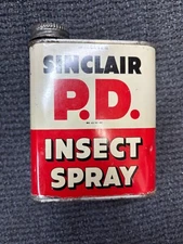 SINCLAIR P.D. INSECT SPRAY  12 OZ Can VINTAGE SINCLAIR MOTOR OIL CAN Bug Spray