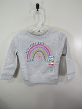 New Garanimals Sweatshirt Girls Size 18 Months Gray Rainbow BEST BABY EVER